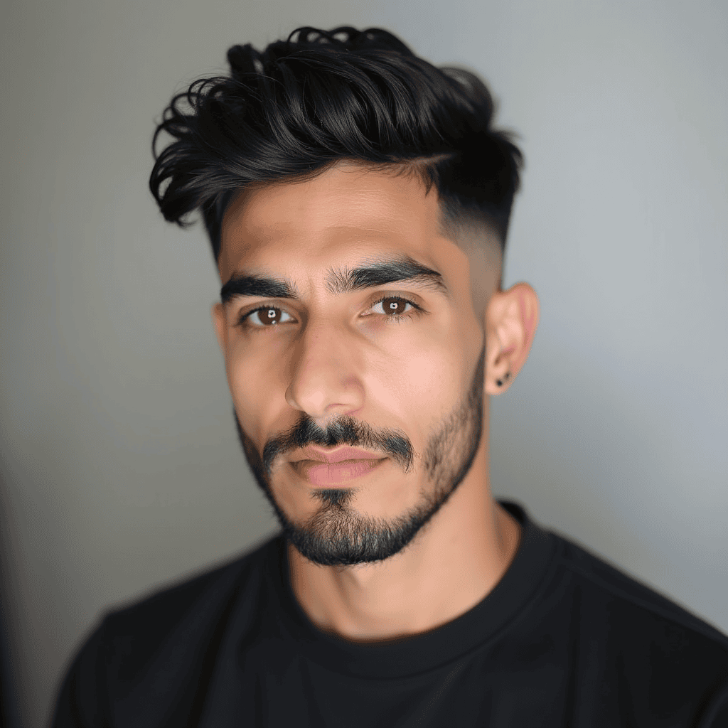 Short Side-Parted Warrior Cut