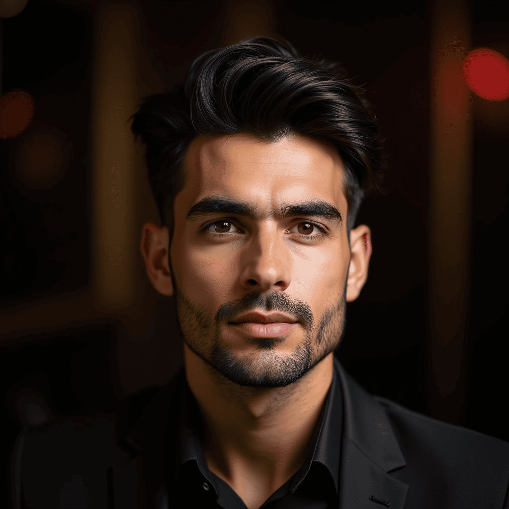 Modern Pompadour with Tapered Sides