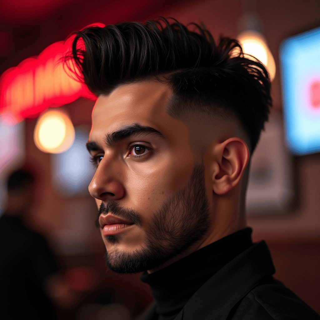 Burst Fade with a Short Mohawk