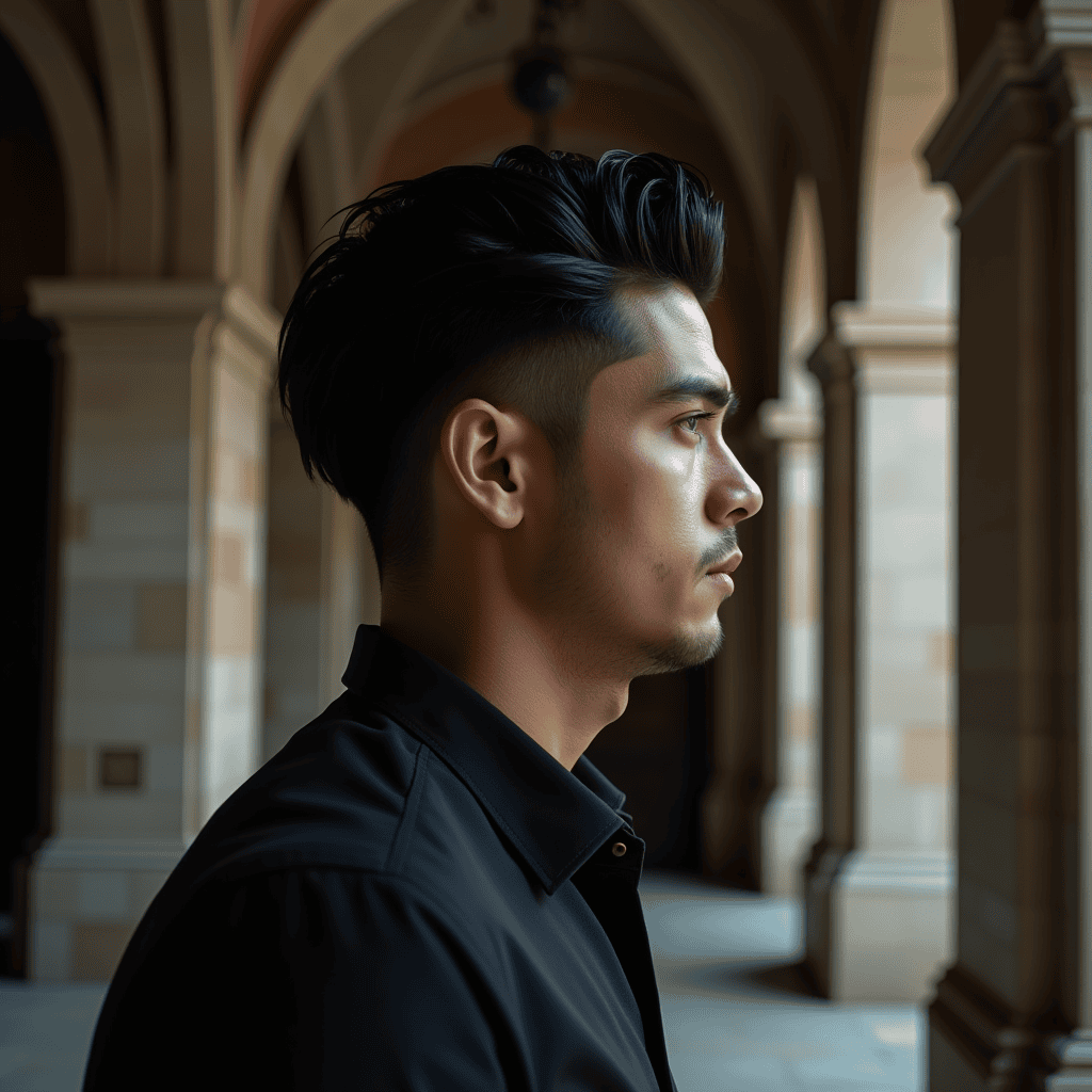 Long Slick-Back with an Undercut