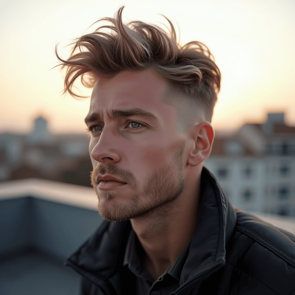 Messy Quiff With Broken Texture