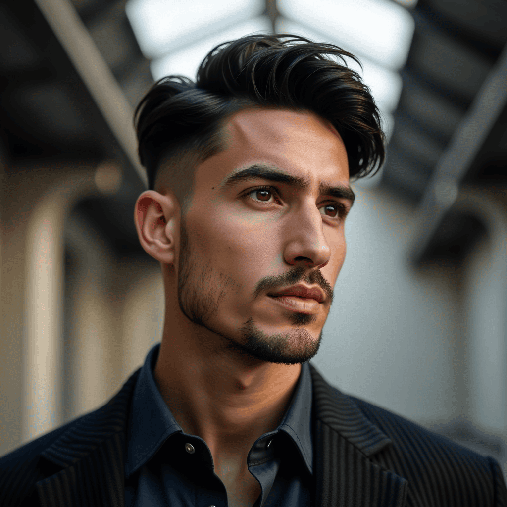 Soft Undercut With Brushed-Back Texture