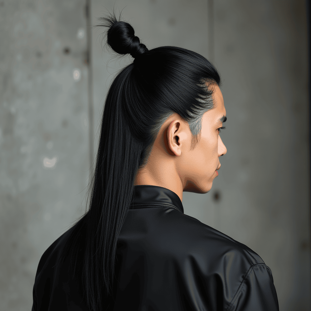 Long Topknot with Undercut