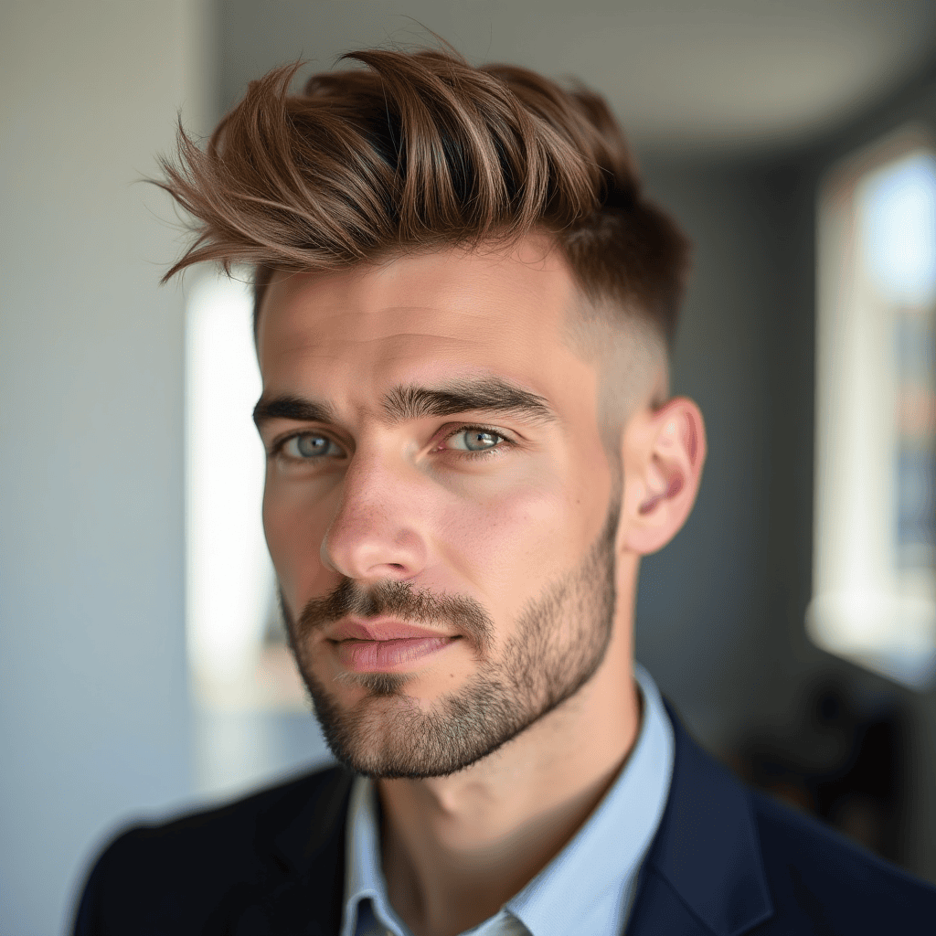  Scissor-Cut Pompadour