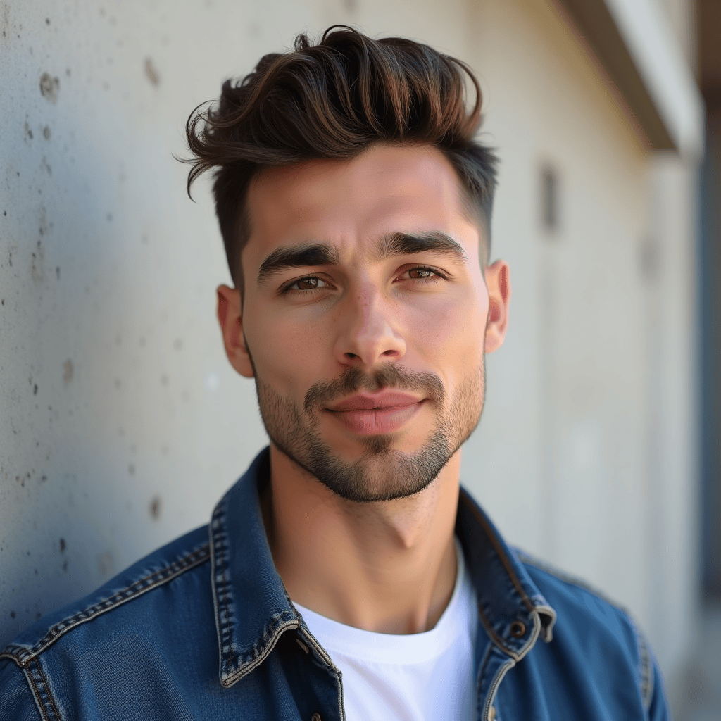 Short Textured Pompadour
