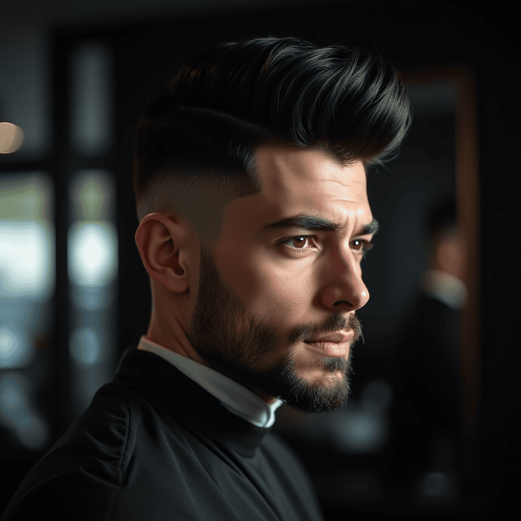 Skin-Fade Pompadour