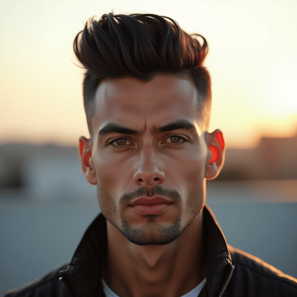 High-Fade Pompadour