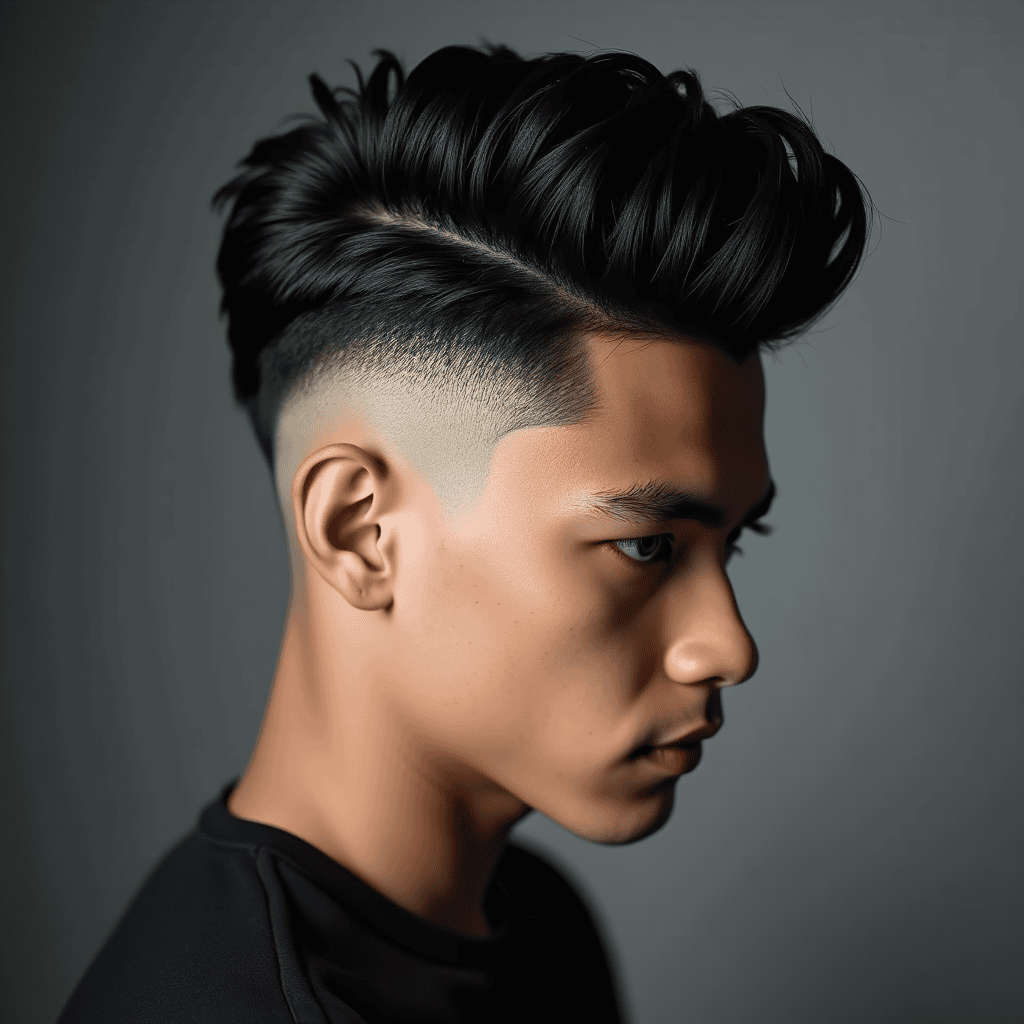 Burst-Fade Pompadour
