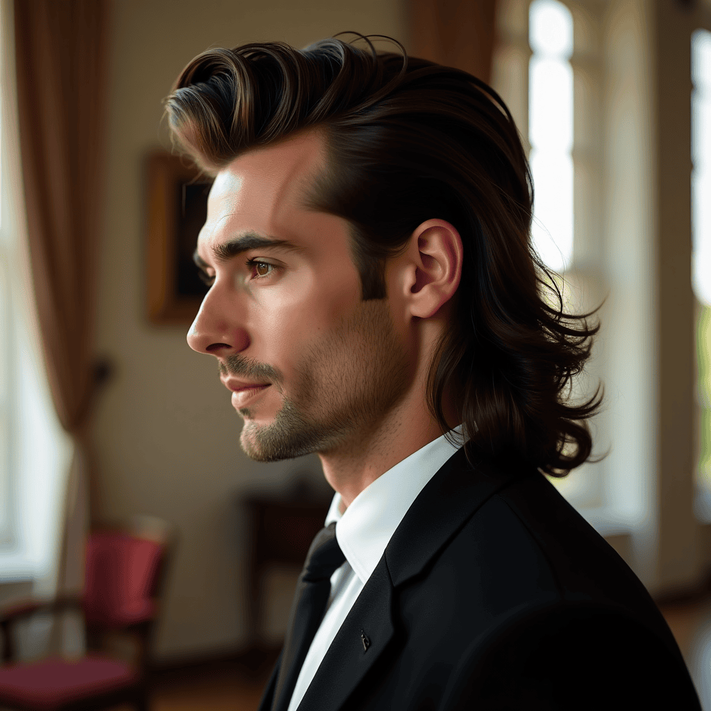Long Flowing Pompadour