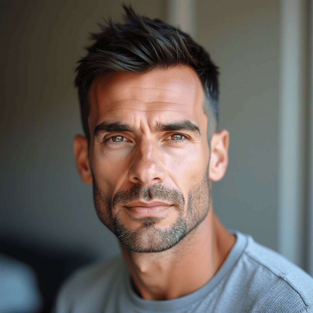 Crew Cut With Receding Temples