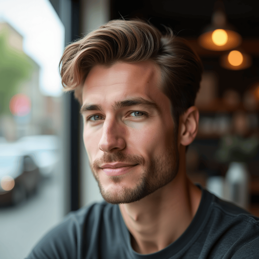 Soft Natural-Part Comb Over