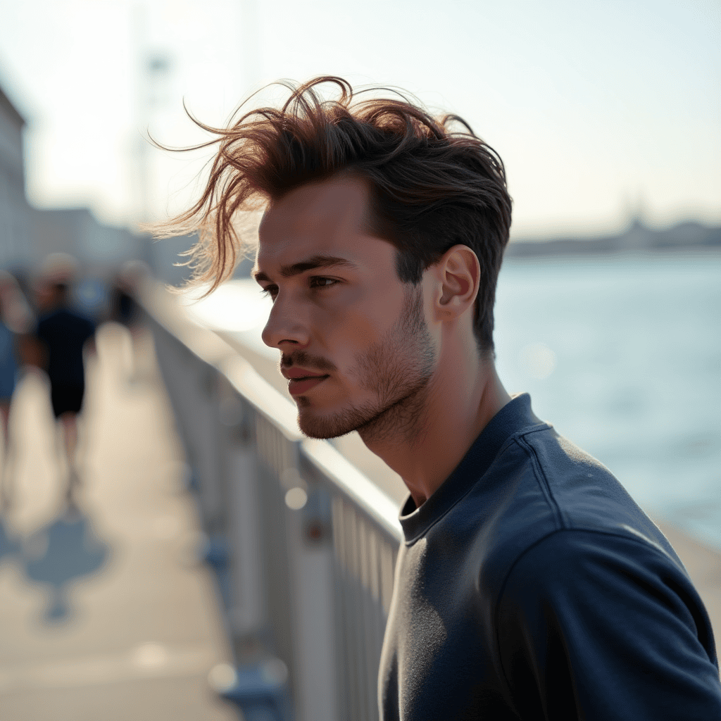 Flowing Side-Swept Comb Over