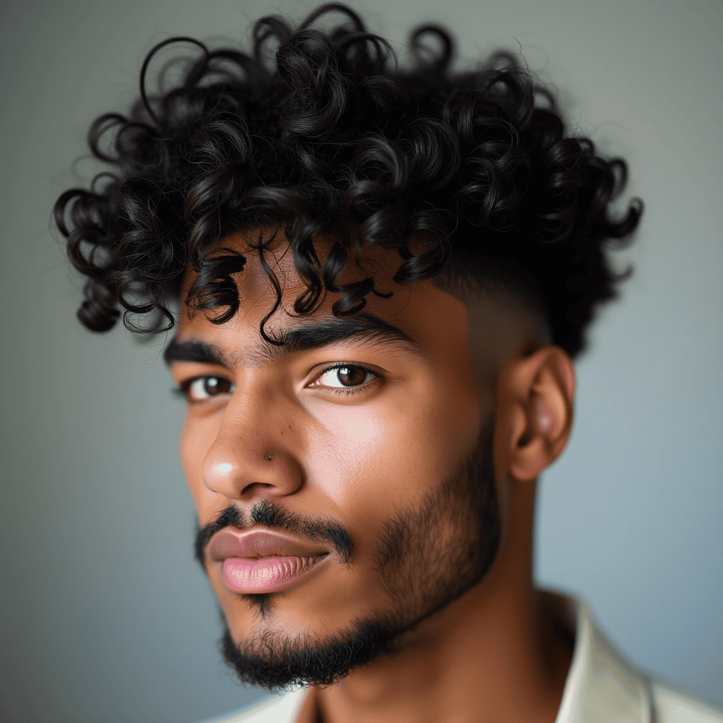 Curly Side Part