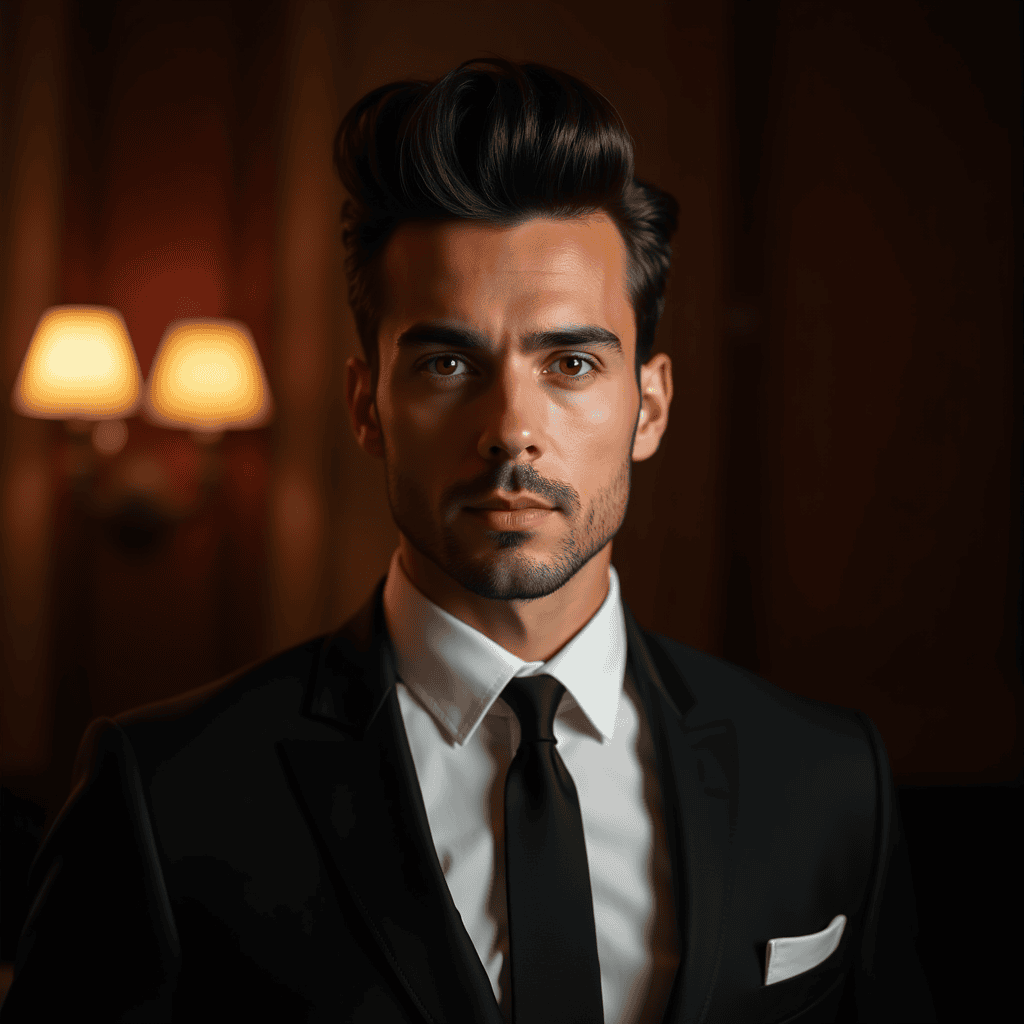 Side Part Pompadour