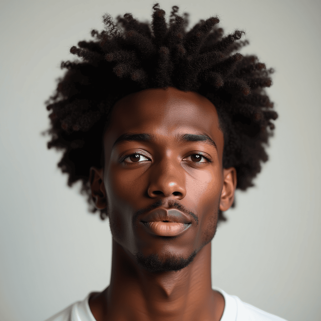 Lightened-Tip Afro