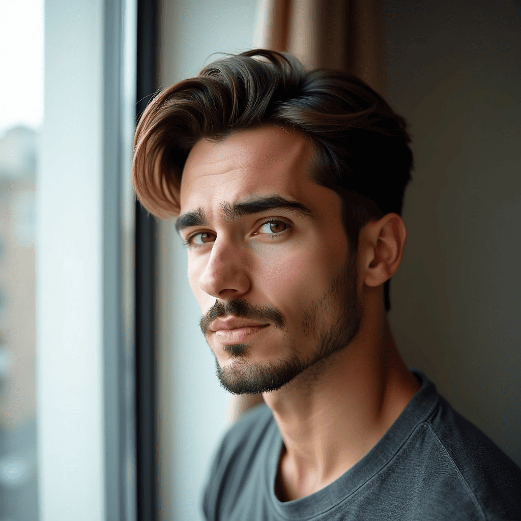 Curtains With Tapered Sideburns