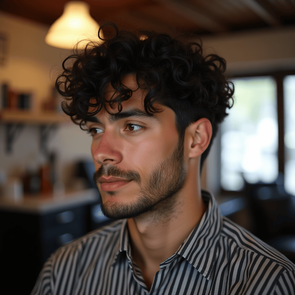 Curly Curtains With a Low Taper
