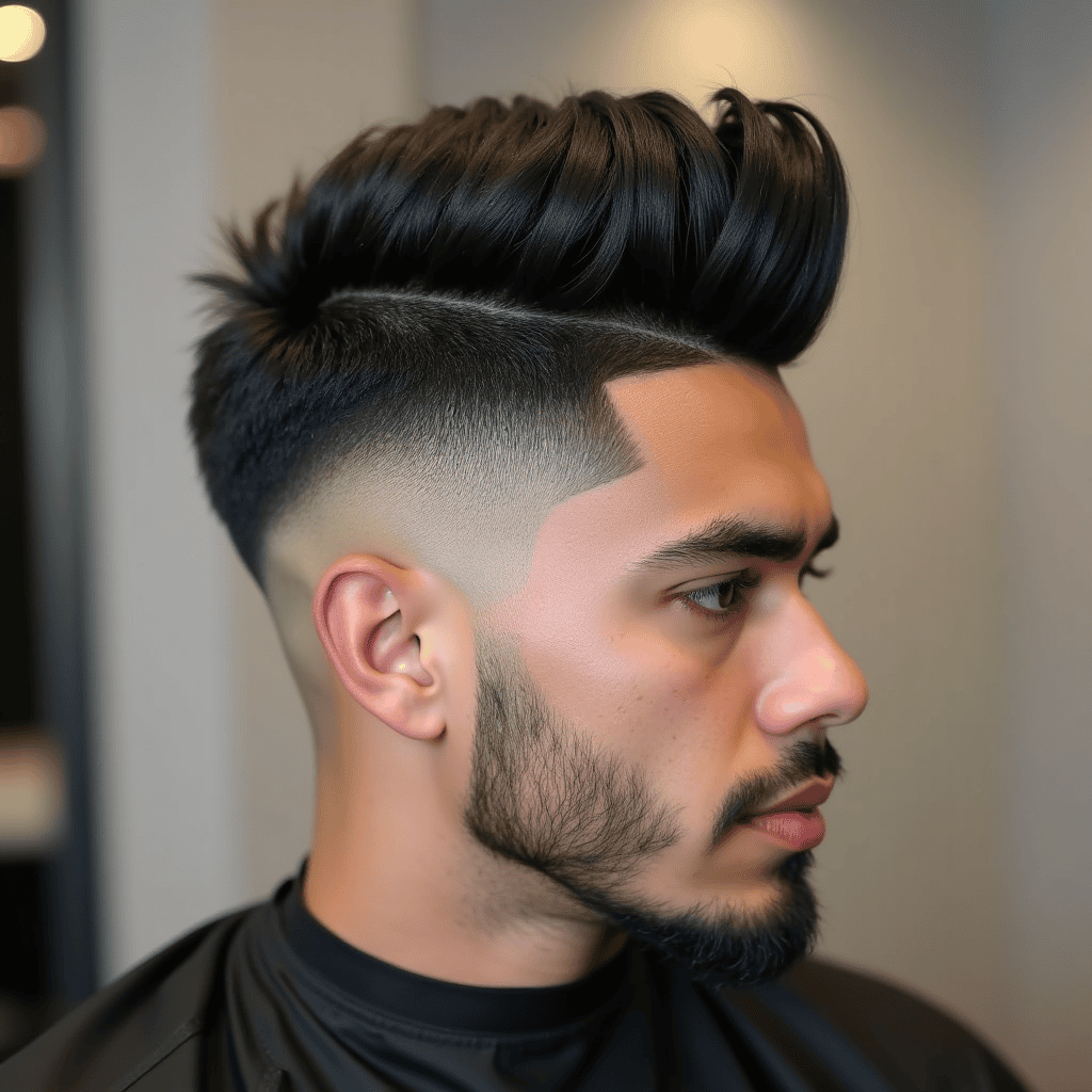 Faux Hawk With Temple Fade