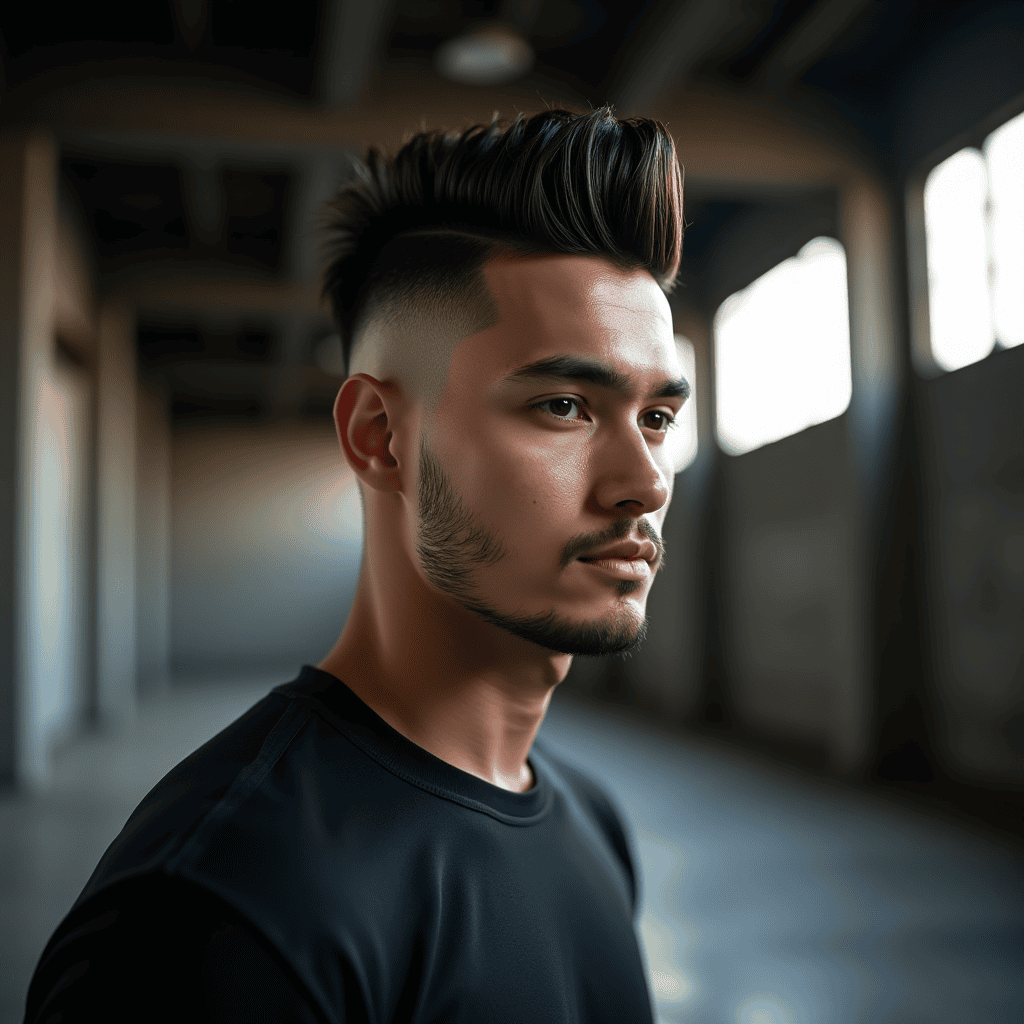 High-Fade Faux Hawk