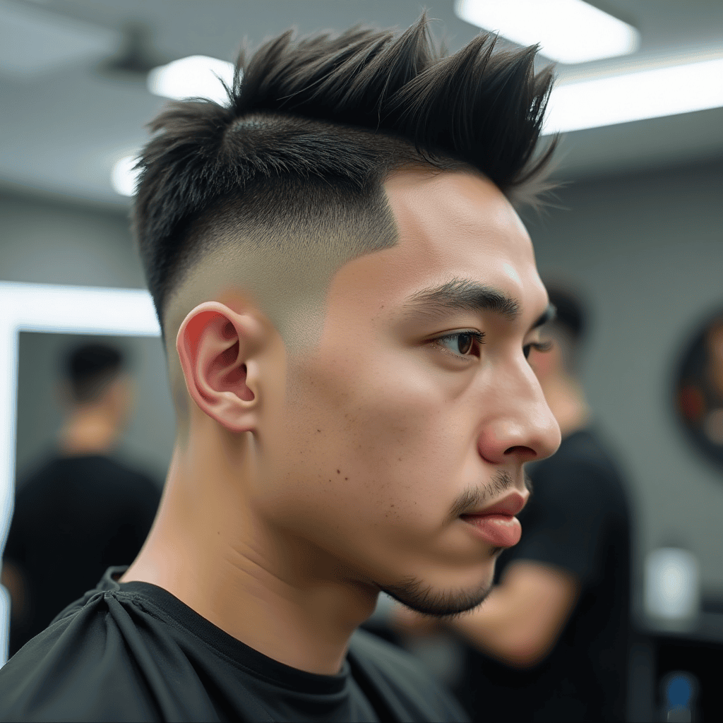  Faux Hawk With Hard Part Detail