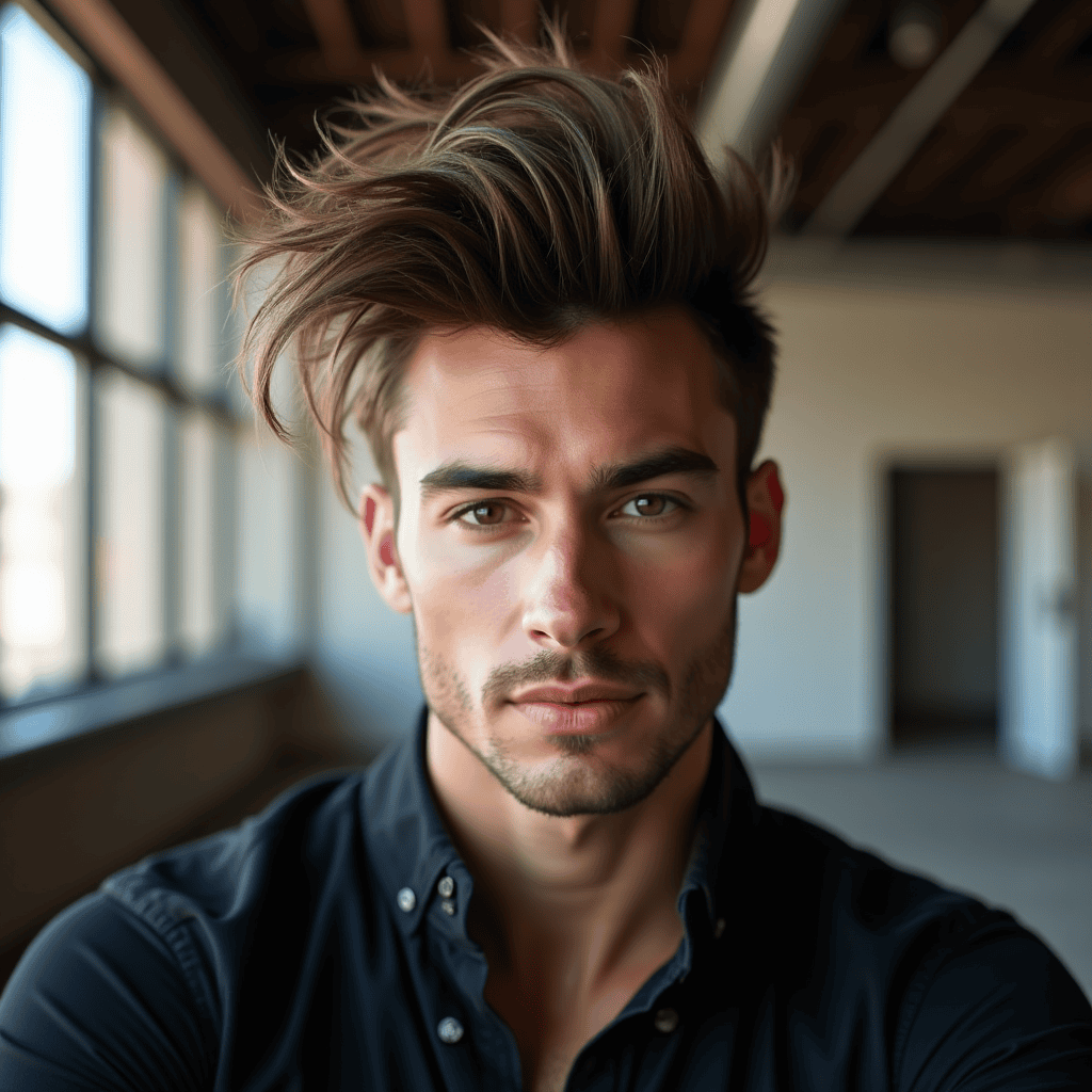 Long Textured Faux Hawk