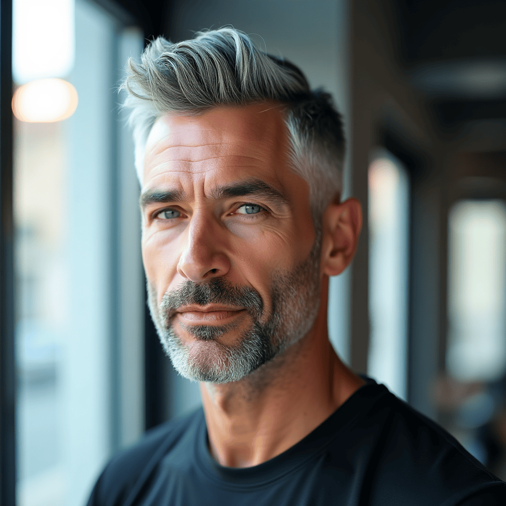 High and Tight with Natural Gray Hair