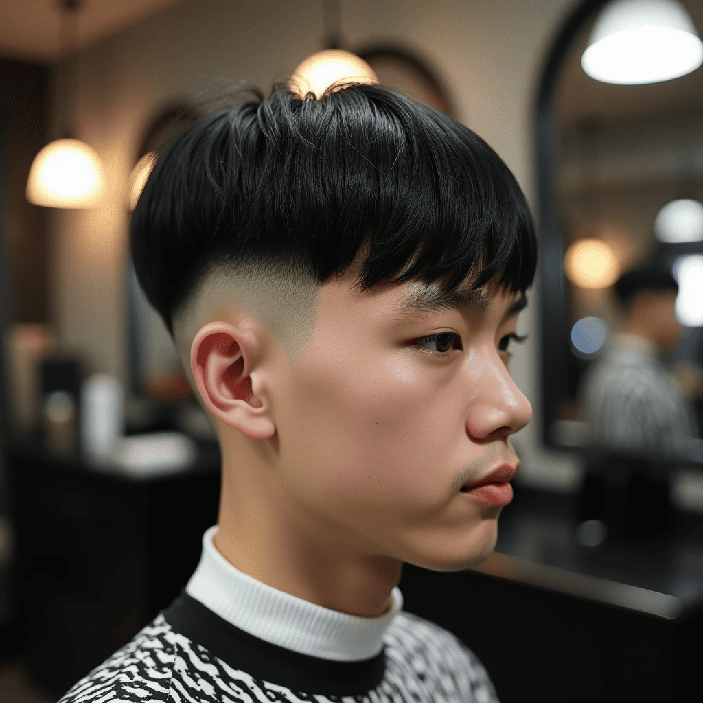 Low Fade Bowl Cut