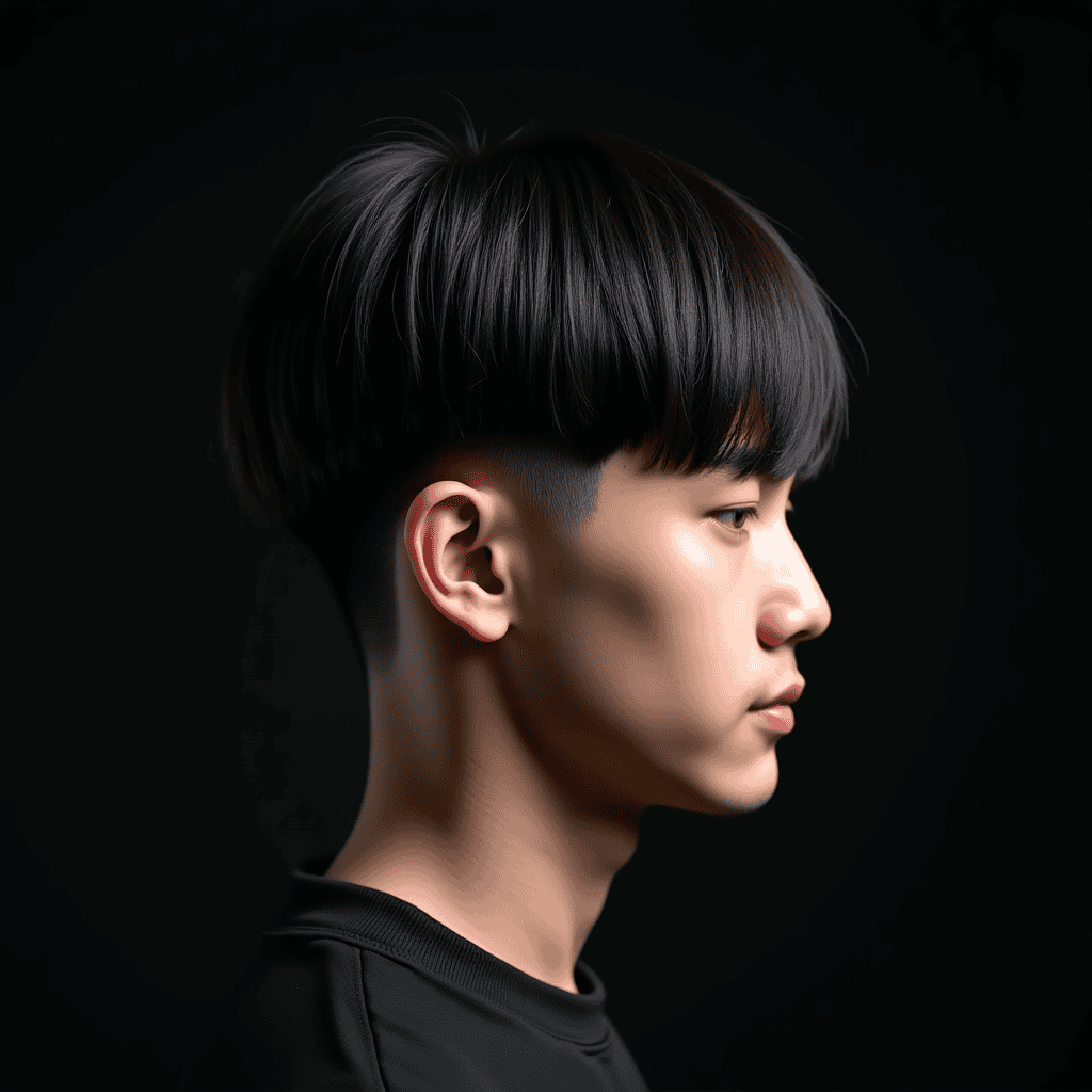 Mid Fade Bowl Cut