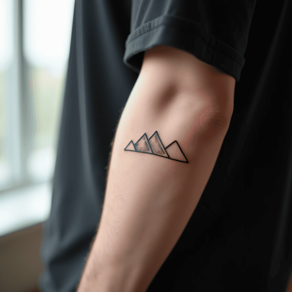 Fine-Line Mountain Outline