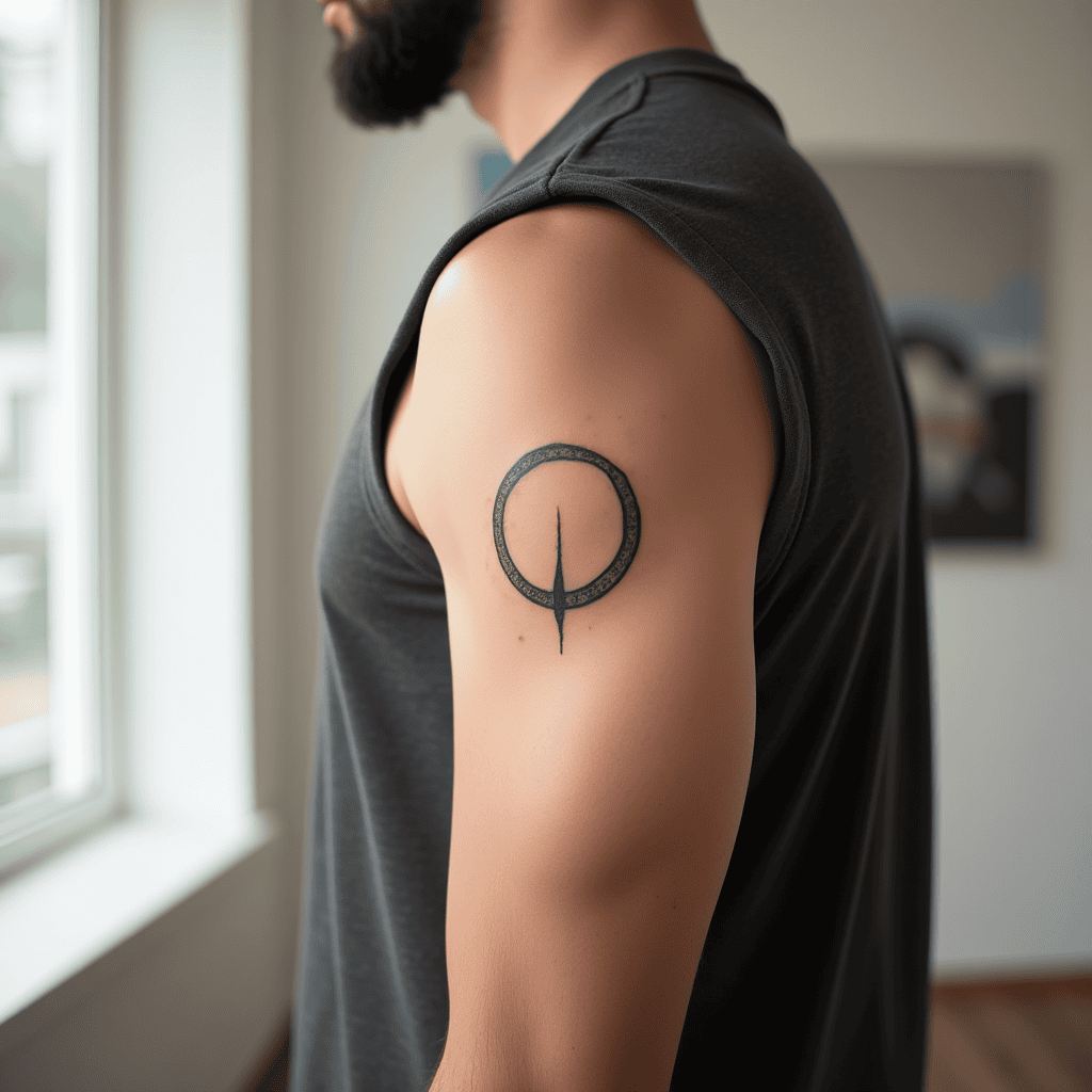 Minimal Circle Tattoo