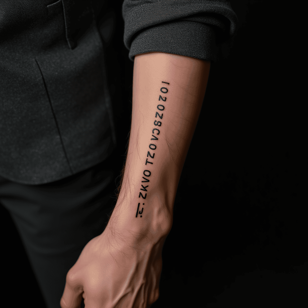 Roman Numeral Forearm Tattoo