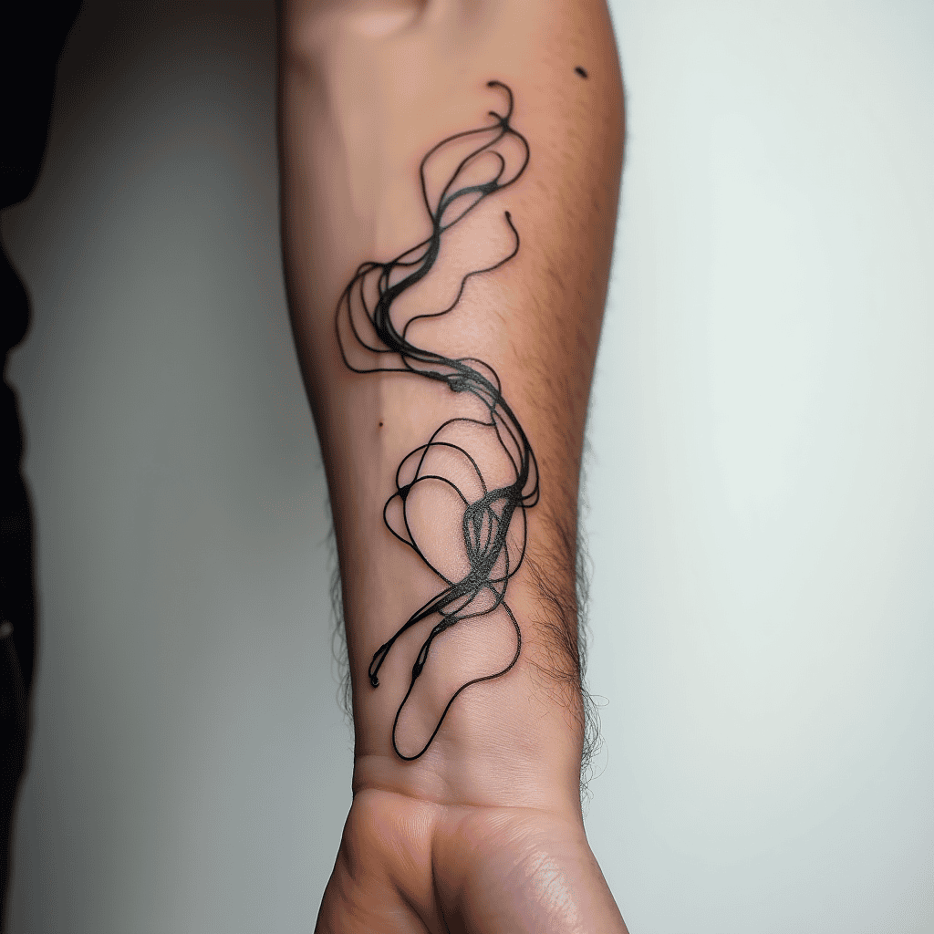 Abstract Linework Tattoo
