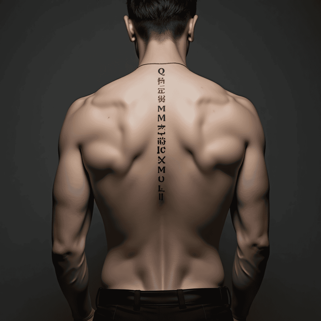 Roman Numeral Spine Column