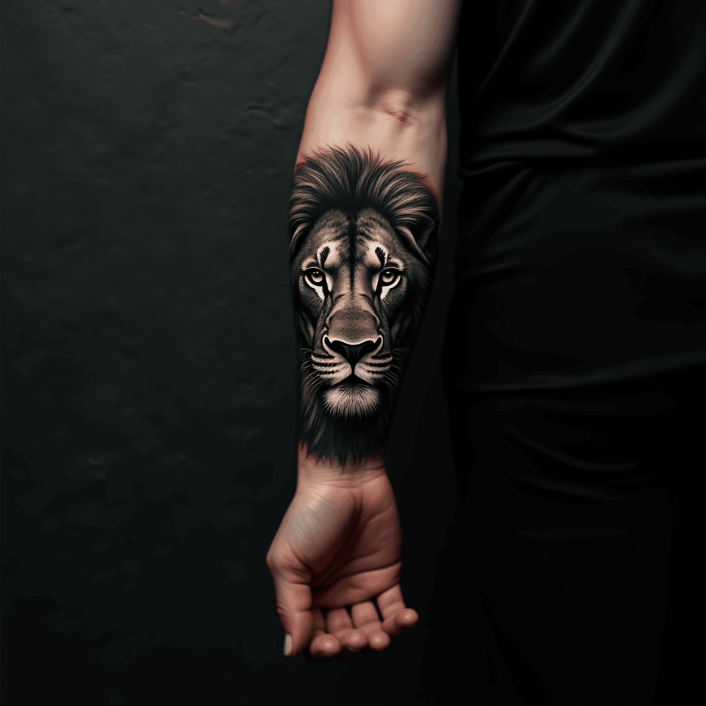 Lion Portrait Tattoo