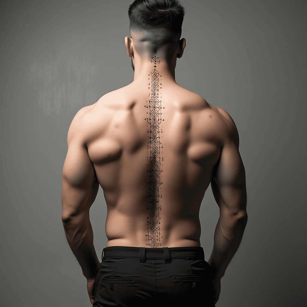 Fish Skeleton Spine Tattoo