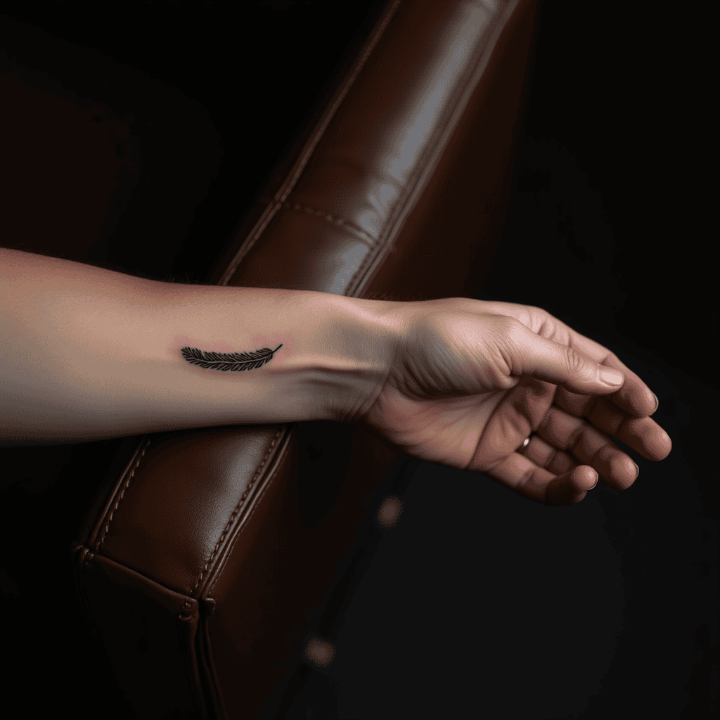 Small Feather Tattoo