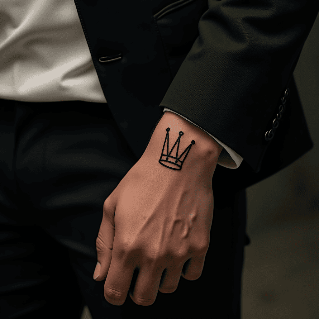 Minimal Crown Tattoo