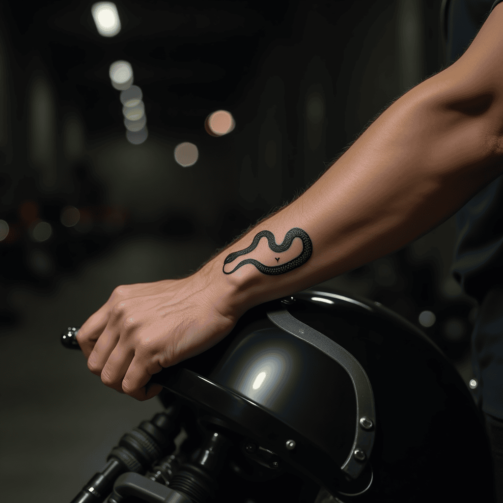 Tiny Snake Tattoo