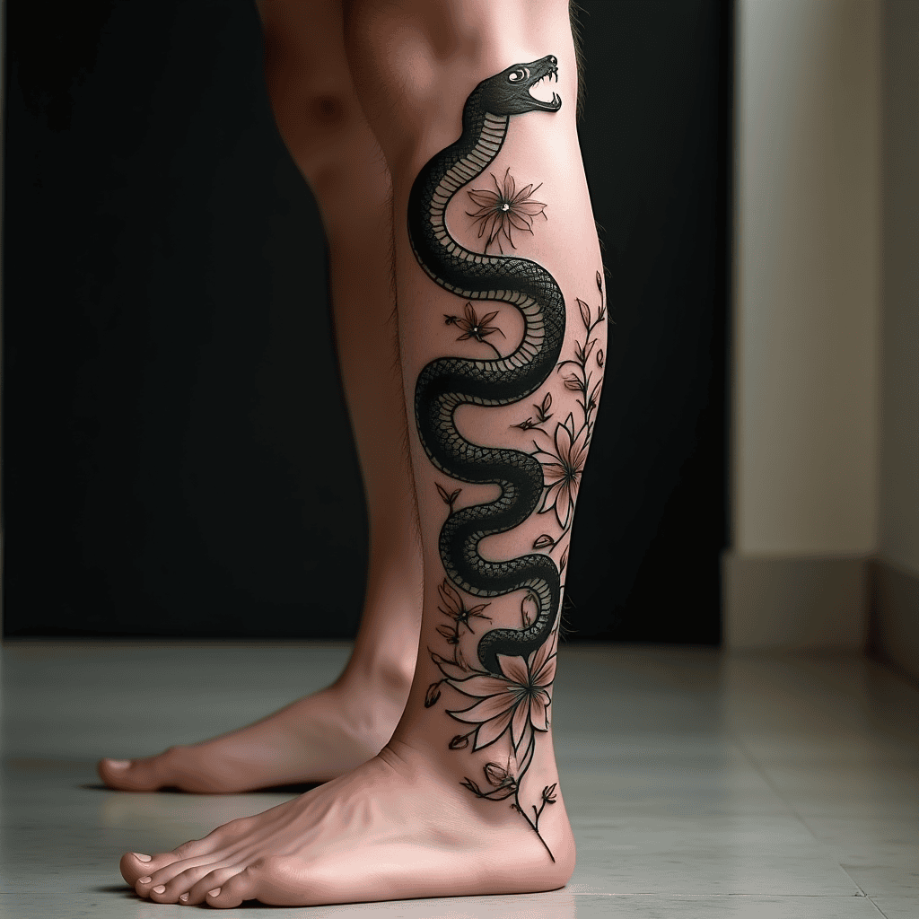 Japanese Snake Tattoo