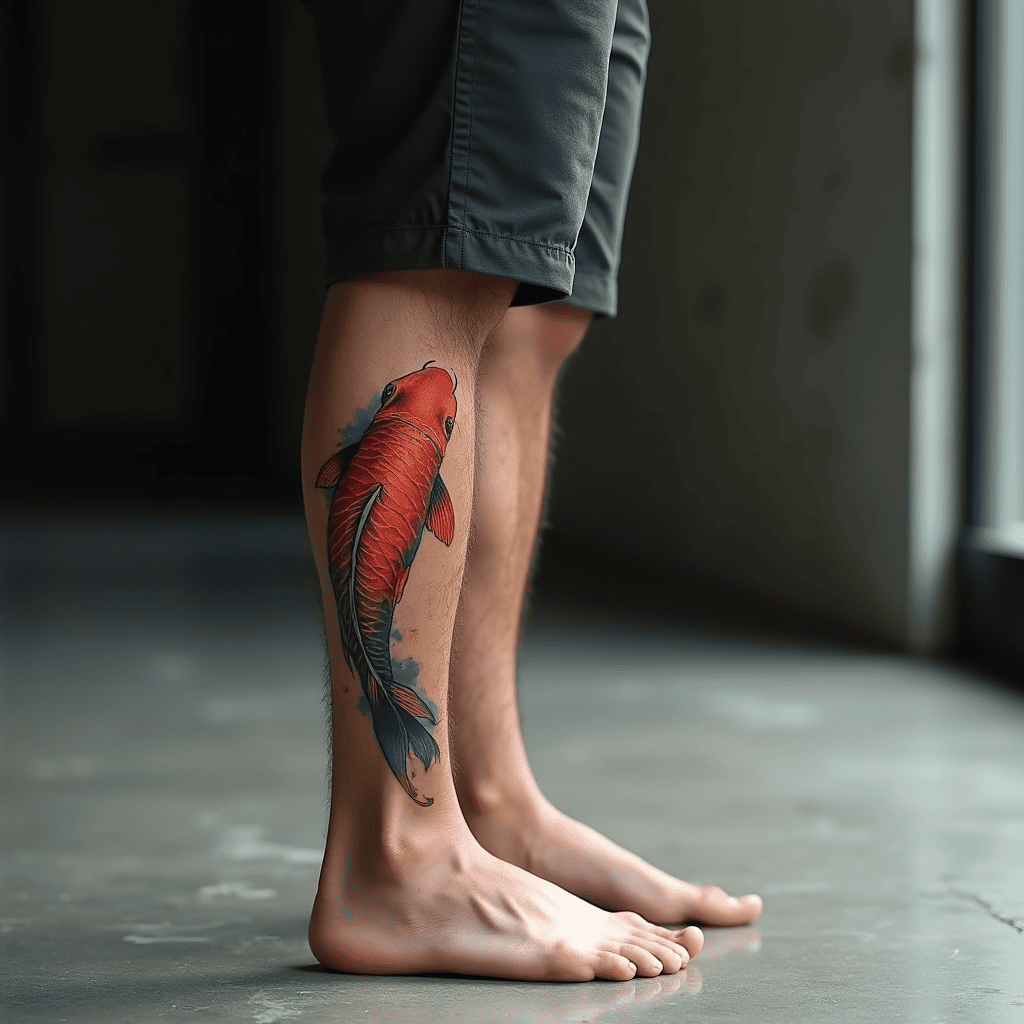 Watercolor Koi Fish Tattoo
