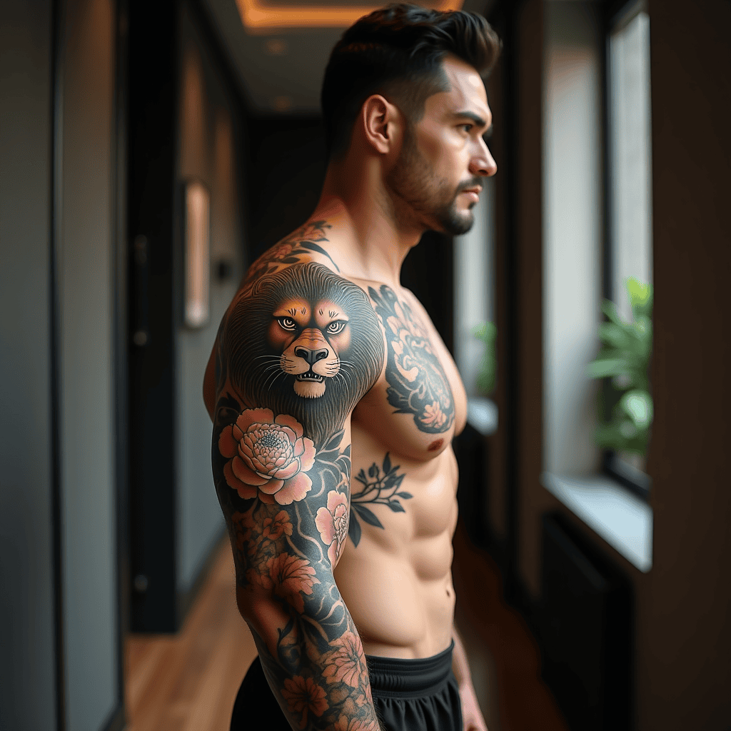 Shishi Lion Tattoo