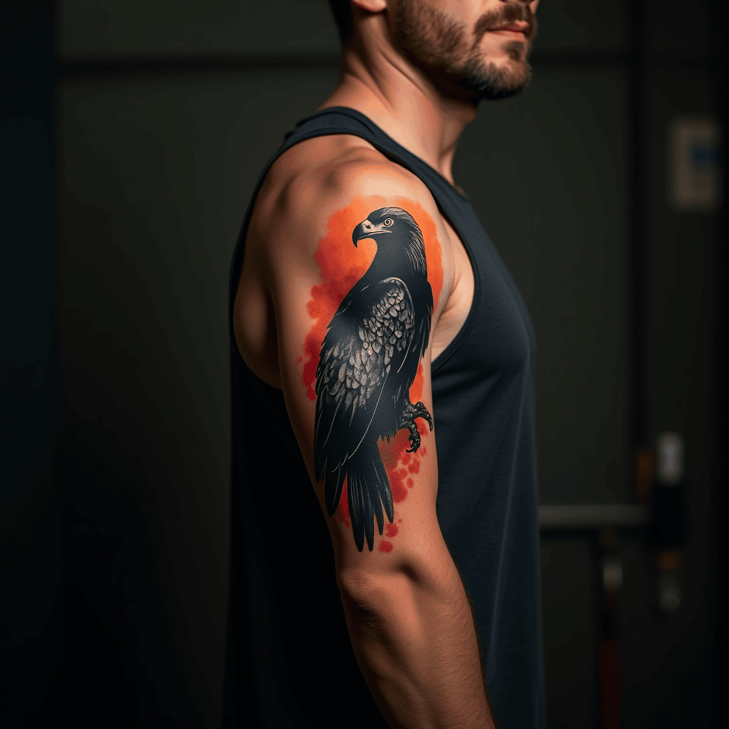 Watercolor Eagle Tattoo