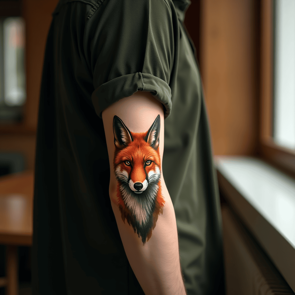Watercolor Fox Tattoo