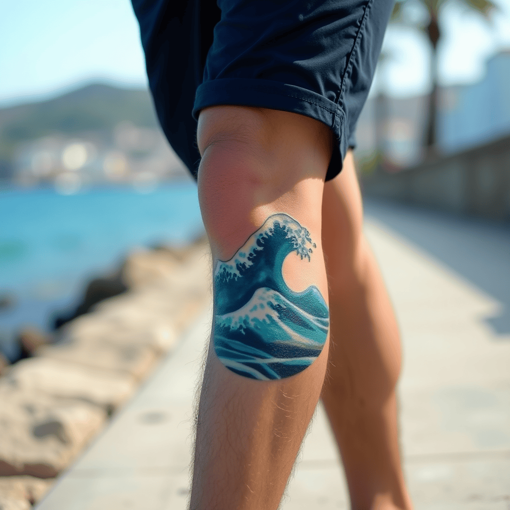 Watercolor Wave Tattoo