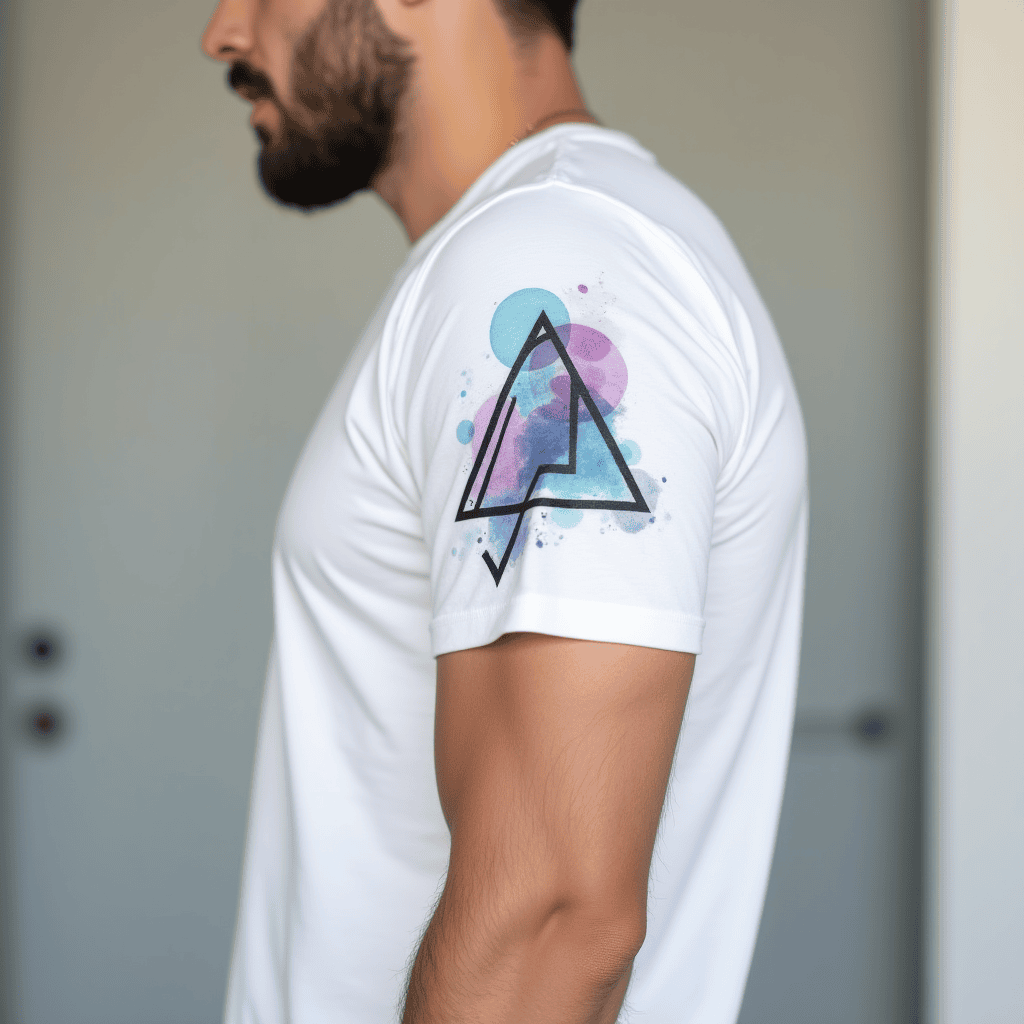  Geometric Watercolor Splash Tattoo