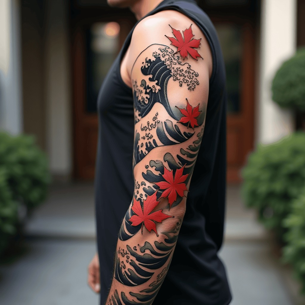 Japanese Maple Leaf Tattoo