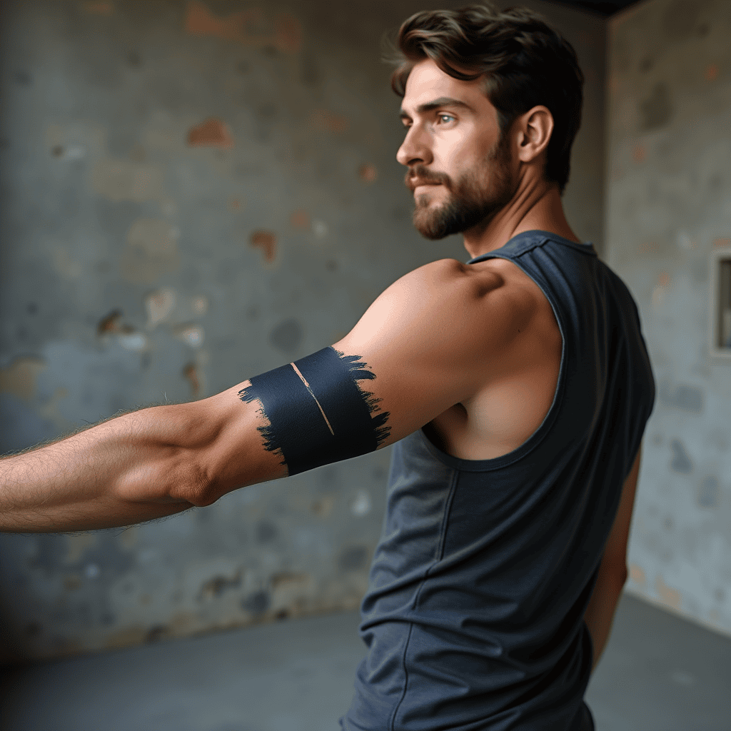Watercolor Brushstroke Band Tattoo