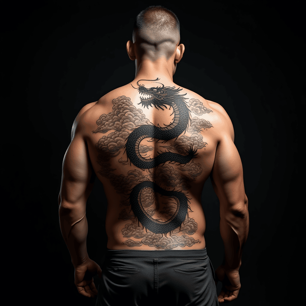 Japanese Full Back Dragon Tattoo