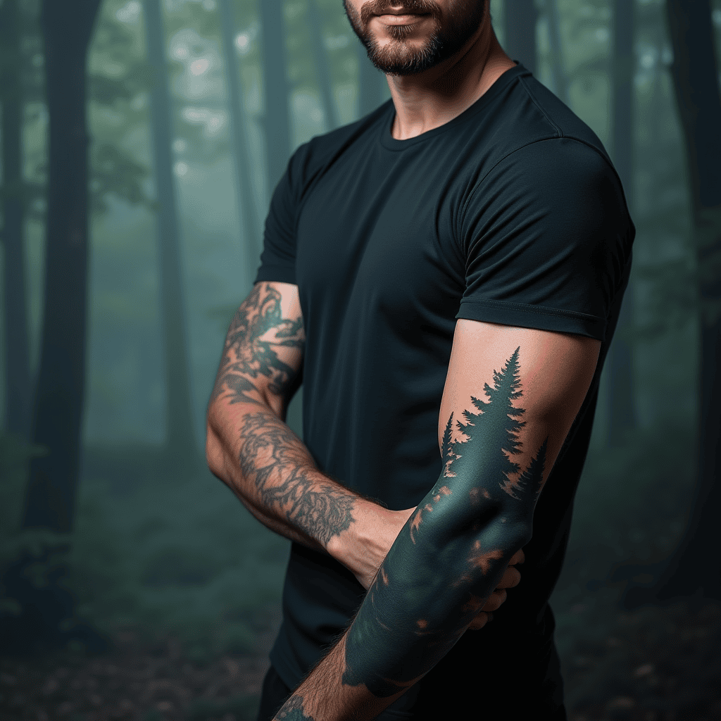 Watercolor Forest Sleeve Accent