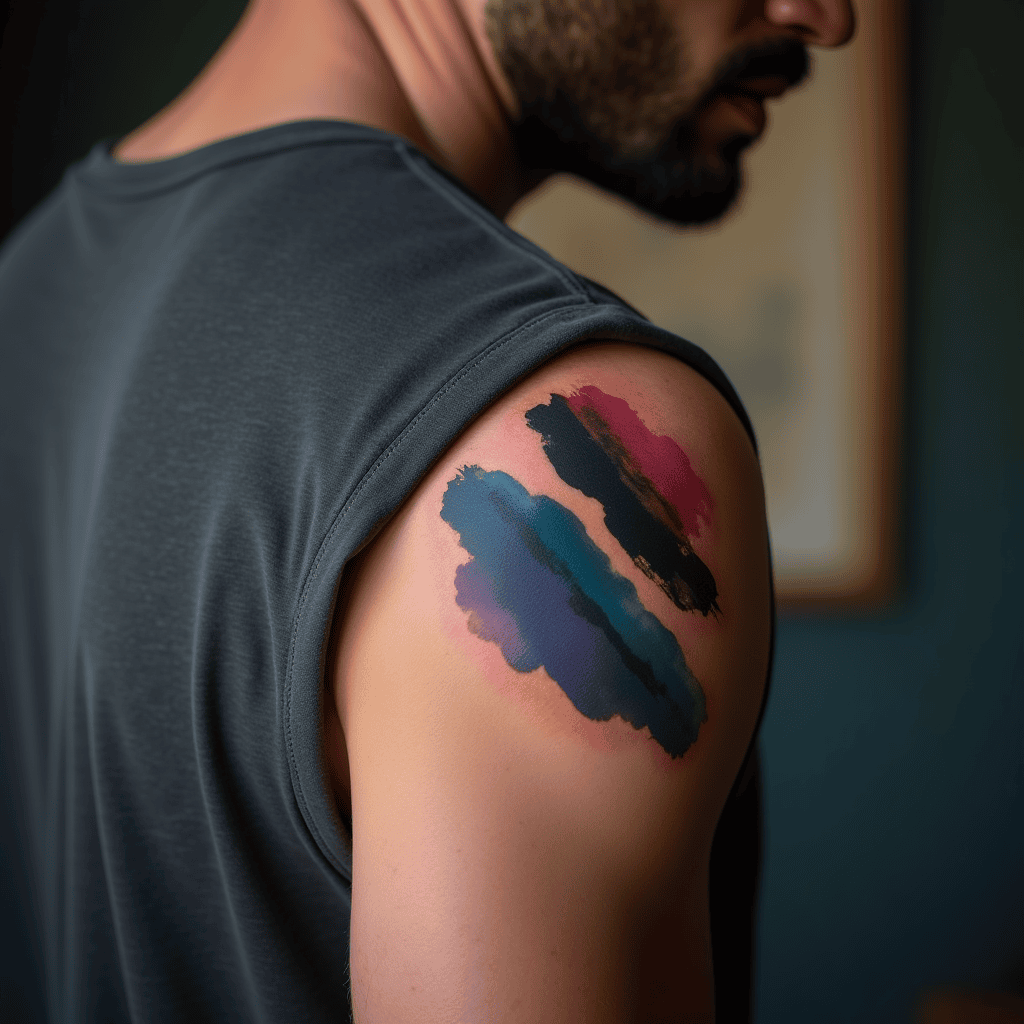Abstract Watercolor Shoulder Piece